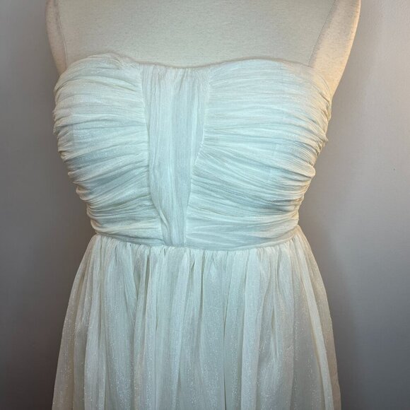 MISS MINUET Women's Ivory Sparkle Strapless Dress - Juniors Size Medium - NWT - Picture 2 of 4